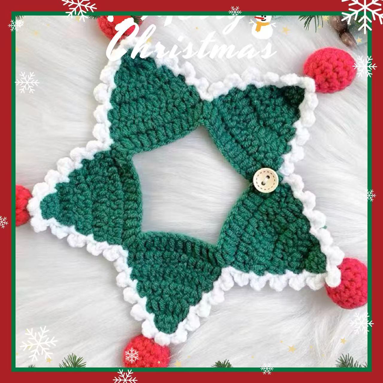 Handmade Knitted Pet Collar, Soft, Cozy, Stylish Design for Cats & Small Dogs , Breathable Fabric for Comfort