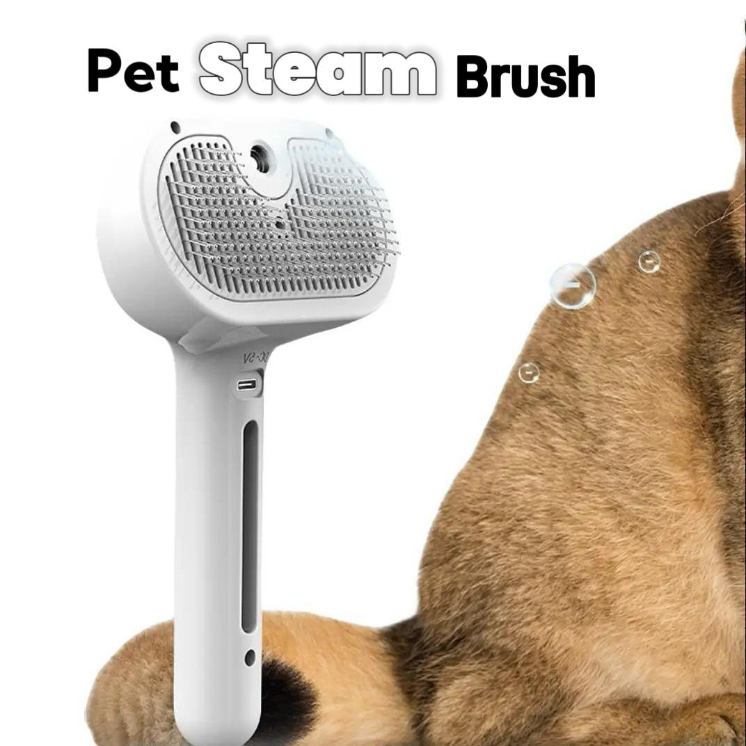 Cat 3-in-1 Rechargeable Steam Comb for Pet Hair Removal - Grooming - Massage - Pet Cleaning Tool for Cats and Dogs large pog usb rechargeable