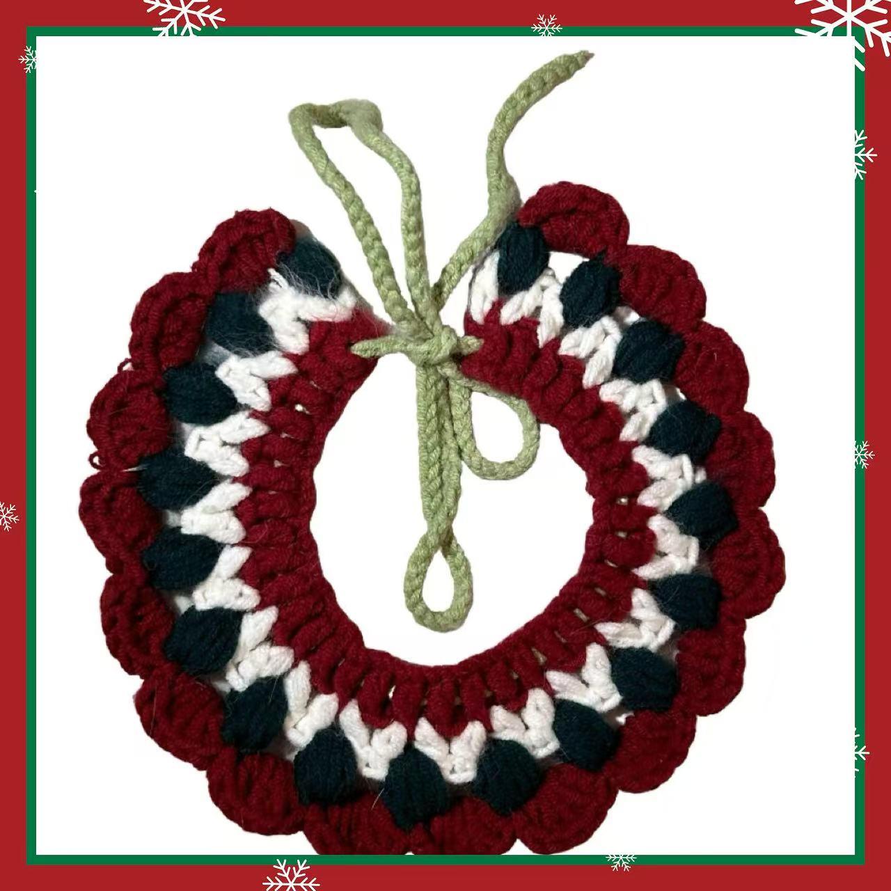 Handmade Knitted Pet Collar, Soft, Cozy, Stylish Design for Cats & Small Dogs , Breathable Fabric for Comfort