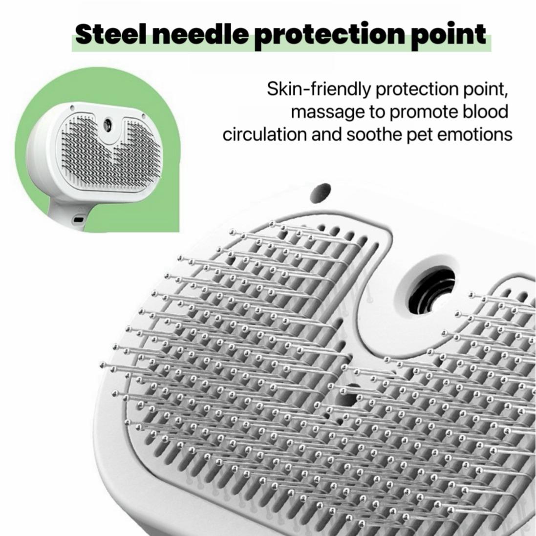 Cat 3-in-1 Rechargeable Steam Comb for Pet Hair Removal - Grooming - Massage - Pet Cleaning Tool for Cats and Dogs large pog usb rechargeable
