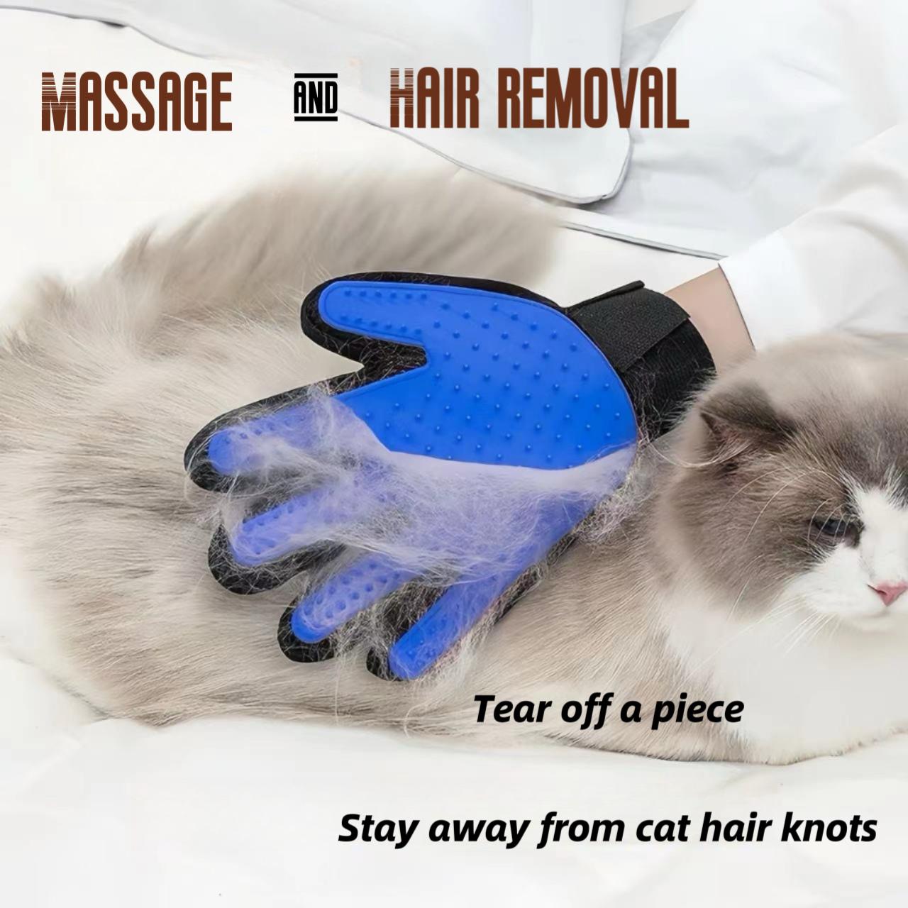Cat Grooming Rubber Gloves - Hair Remover - Pet Grooming Tool for Cats and Dogs